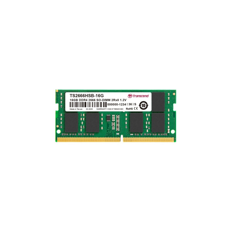 Transcend SO-DIMM 16 GB DDR4-2666, Arbeitsspeicher(TS2666HSB-16G)