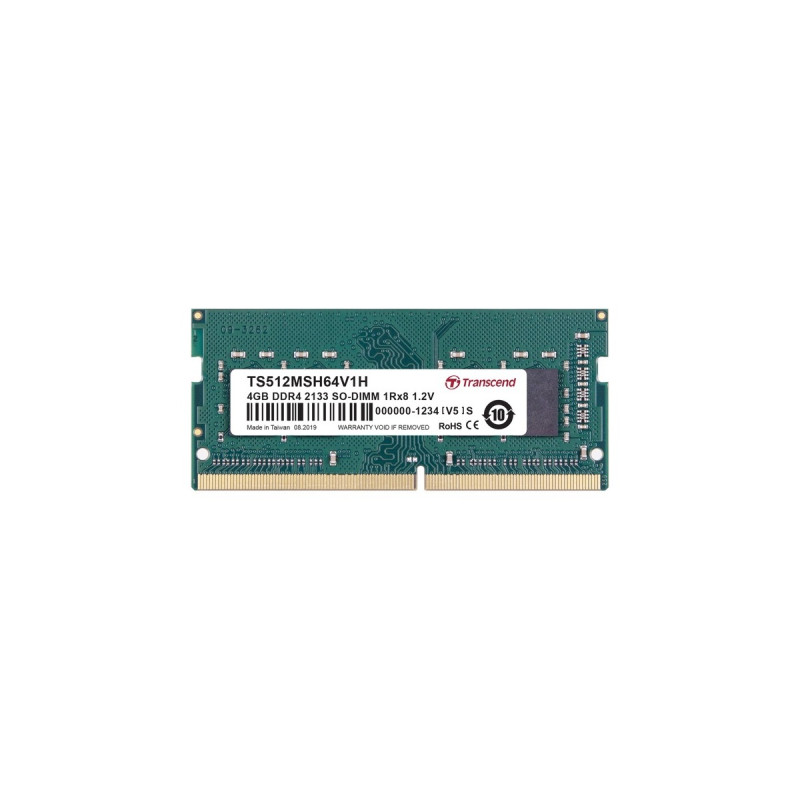 Transcend SO-DIMM 4 GB DDR4-2133, Arbeitsspeicher(TS512MSH64V1H)