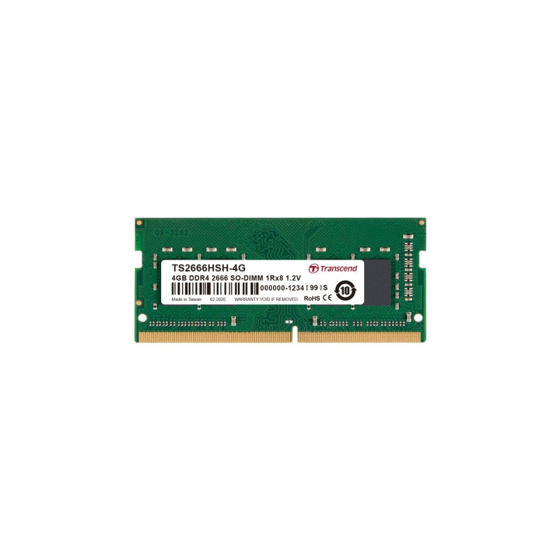 Transcend SO-DIMM 4 GB DDR4-2666, Arbeitsspeicher(TS2666HSH-4G)