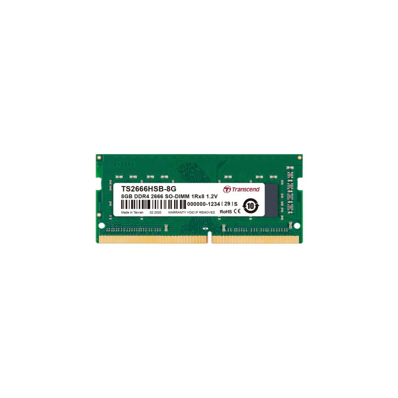 Transcend SO-DIMM 8 GB DDR4-2666, Arbeitsspeicher(TS2666HSB-8G)