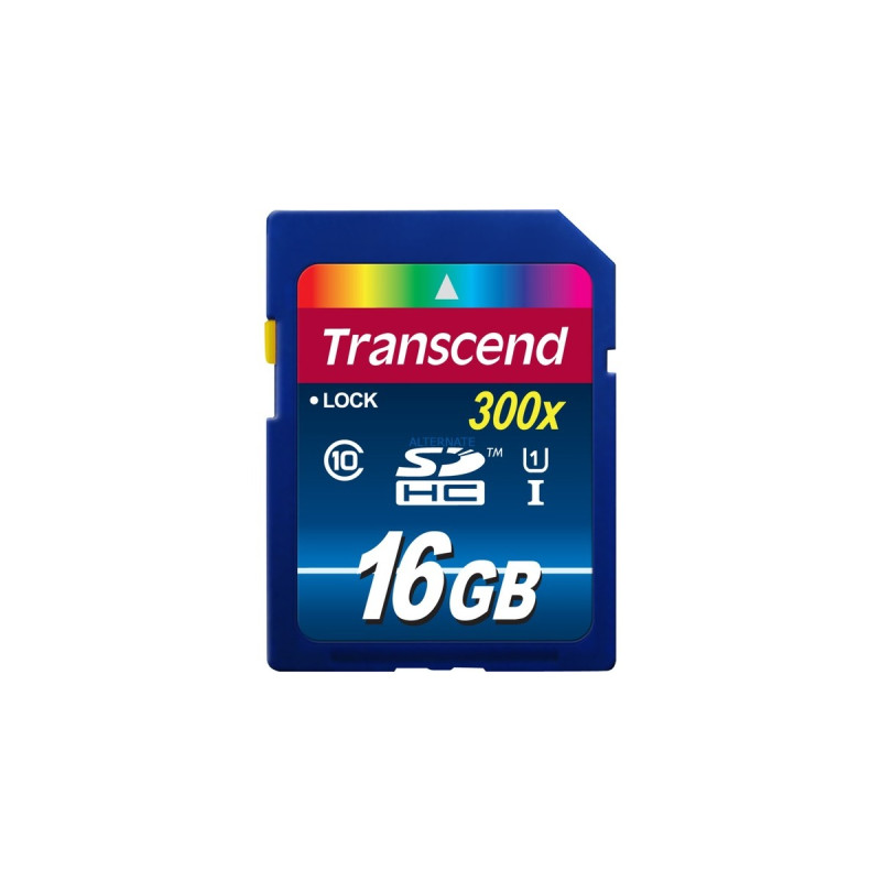Transcend Secure Digital SDHC UHS-I 16 GB, Speicherkarte(blau, UHS-I U1, Class 10)