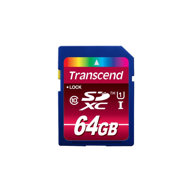 Transcend Secure Digital SDXC UHS-I 64 GB, Speicherkarte(blau, UHS-I U1, Class 10)