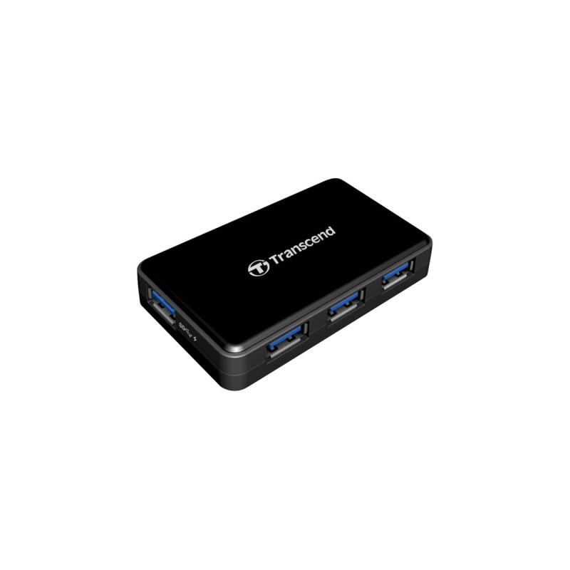 Transcend USB 3.0 4-Port Hub, USB-Hub(schwarz)