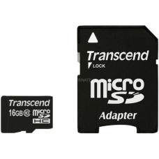 Transcend microSDHC Card 16 GB, Speicherkarte(schwarz, Class 10)