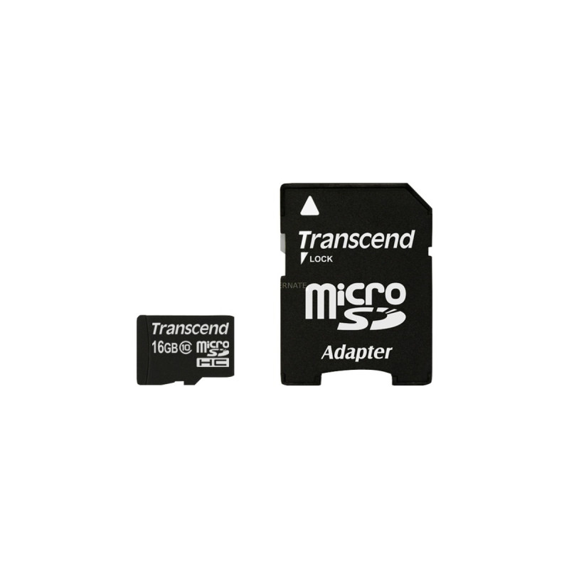 Transcend microSDHC Card 16 GB, Speicherkarte(schwarz, Class 10)