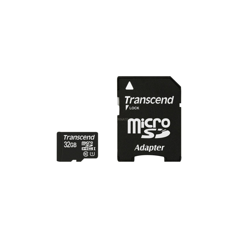 Transcend microSDHC Card 32 GB, Speicherkarte(schwarz, UHS-I U1, Class 10)