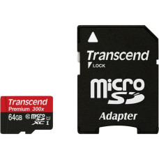 Transcend microSDXC Card 64 GB Premium, Speicherkarte(schwarz, USH-I U1, Class 10)