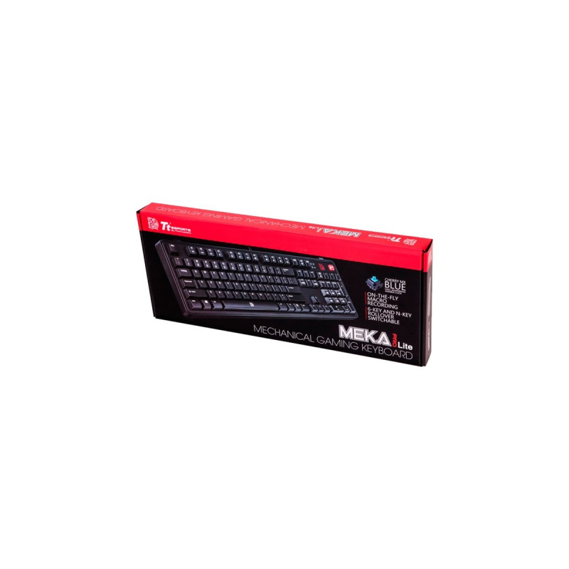 Tt eSPORTS Meka Pro Lite Gaming, Gaming-Tastatur(schwarz, DE-Layout, Cherry MX Blue)