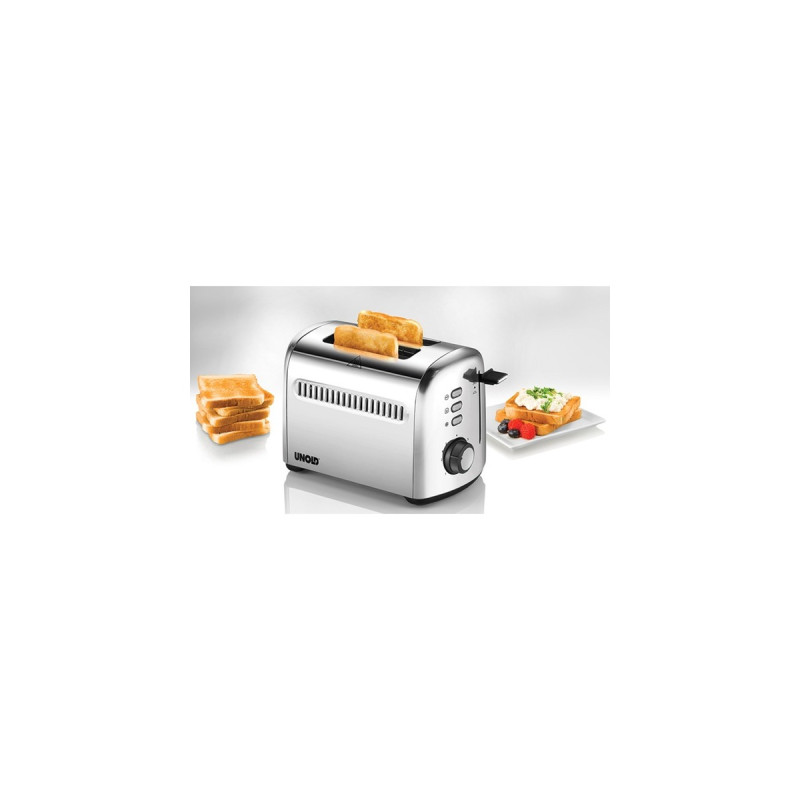 Unold 2er-Toaster Retro(edelstahl, 950 Watt, für 2 Scheiben Toast)