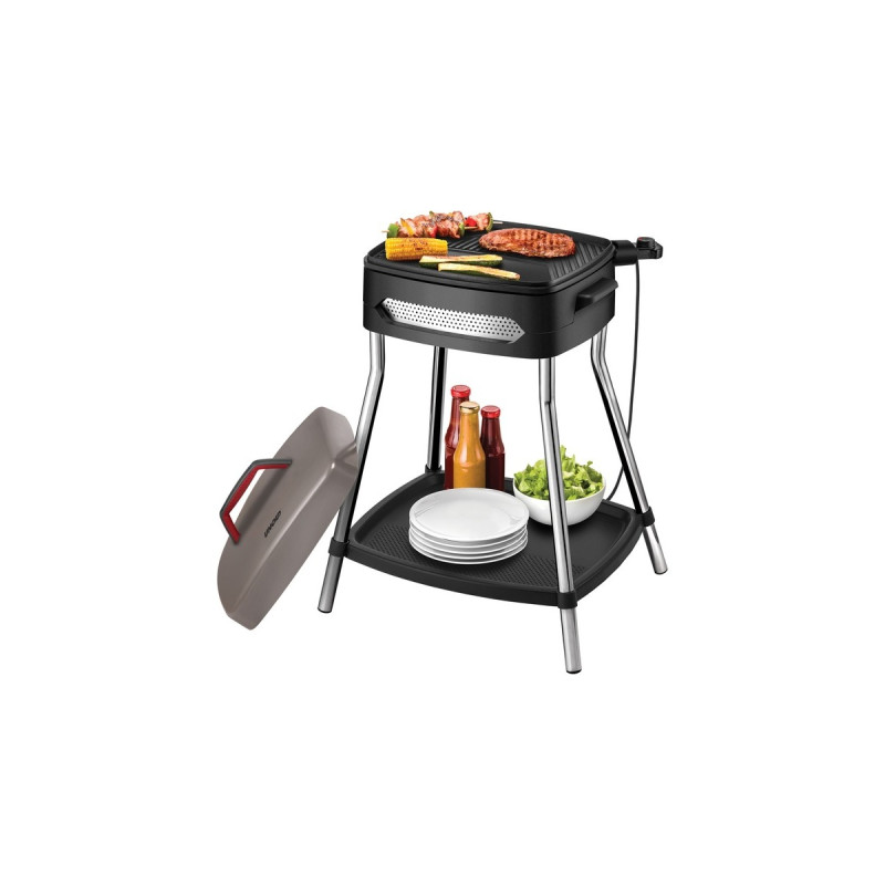 Unold BARBECUE Power Grill, Elektrogrill(schwarz/grau, 2.000 Watt)
