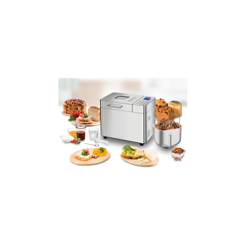 Unold Backmeister Edel 68456, Brotbackautomat(edelstahl, 550 Watt, für Brote bis 1kg)