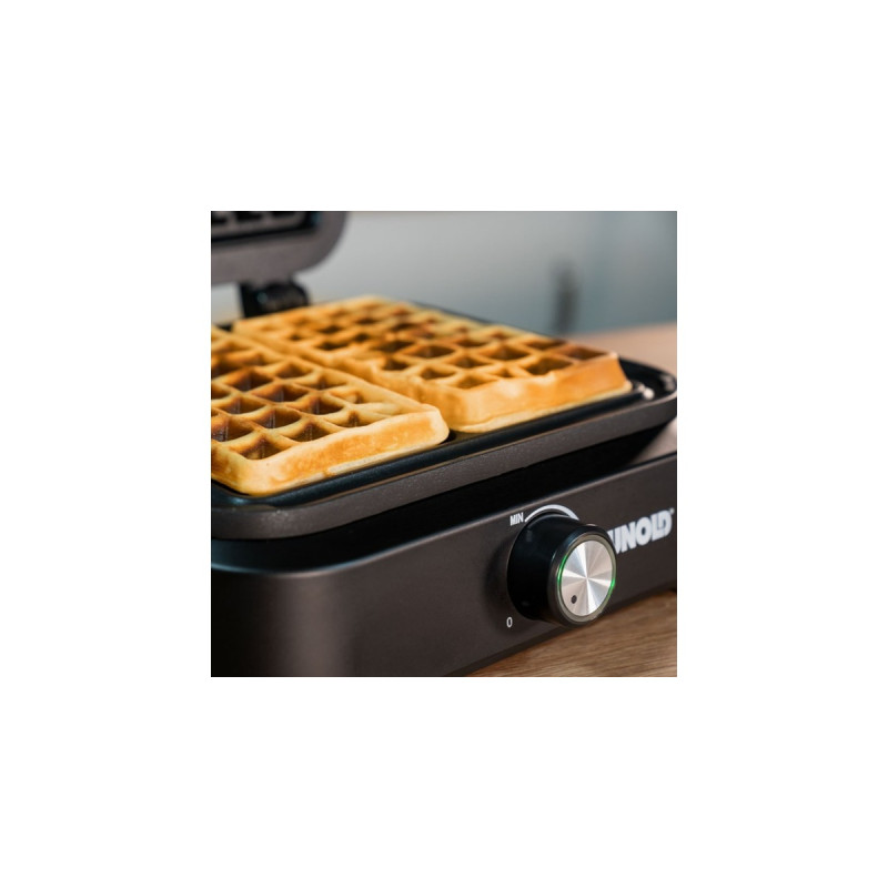 Unold Belgisches Waffeleisen Brüssel(schwarz, 1.500 Watt)