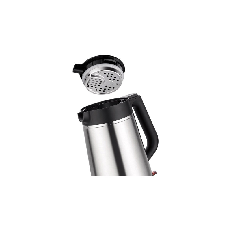 Unold Blitzkocher Thermo 18715, Wasserkocher(edelstahl/schwarz, 1,5 Liter)