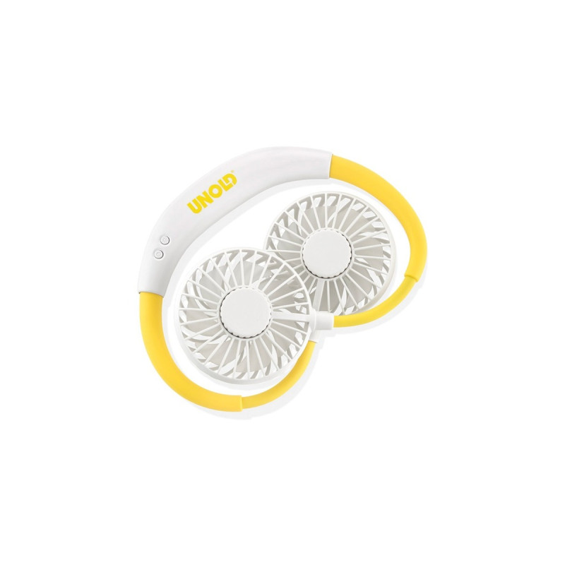 Unold Breezy, Ventilator(weiß/gelb, Nackenventilator )