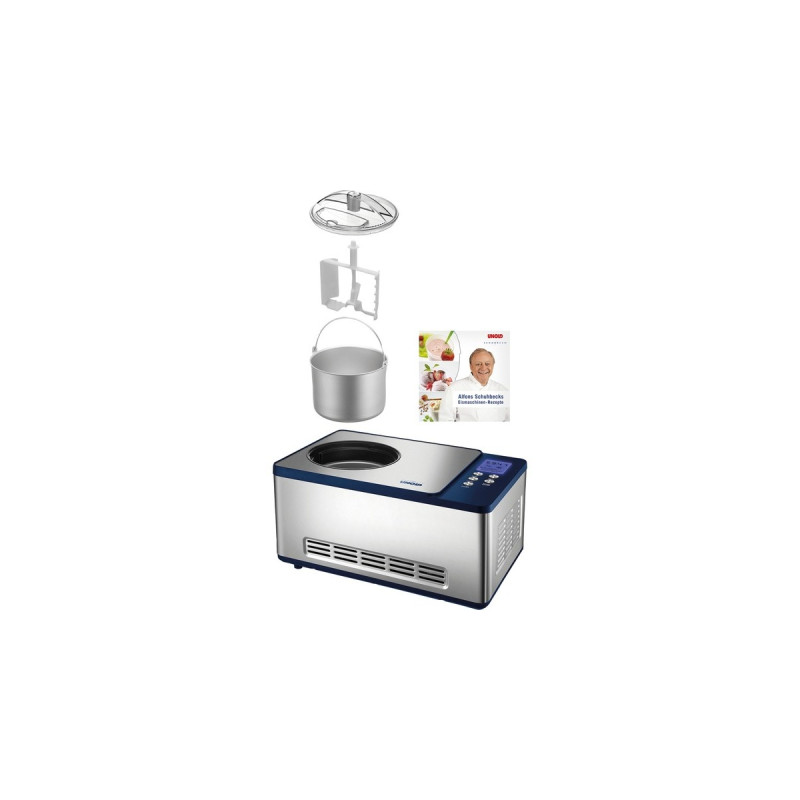 Unold Eismaschine Schuhbeck exklusiv 48818(silber/blau, Outlet)