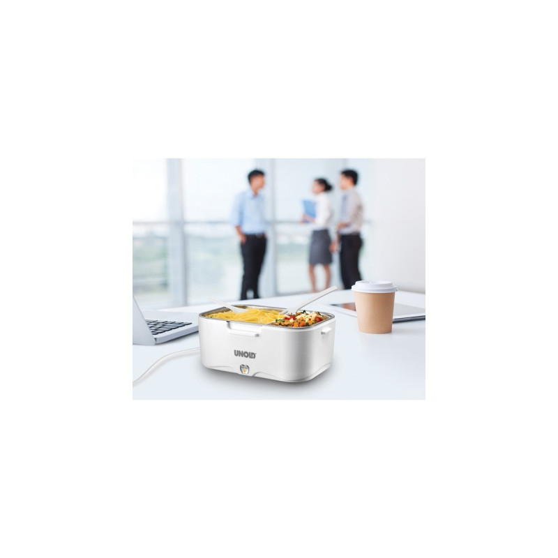 Unold Elektronische Lunchbox, Lunch-Box(weiß/dunkelgrau, 35 Watt)