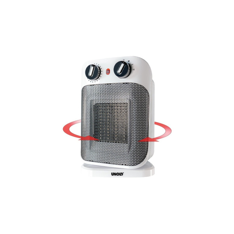 Unold Keramik-Heizlüfter IP21(weiß/schwarz, 1.800 Watt)