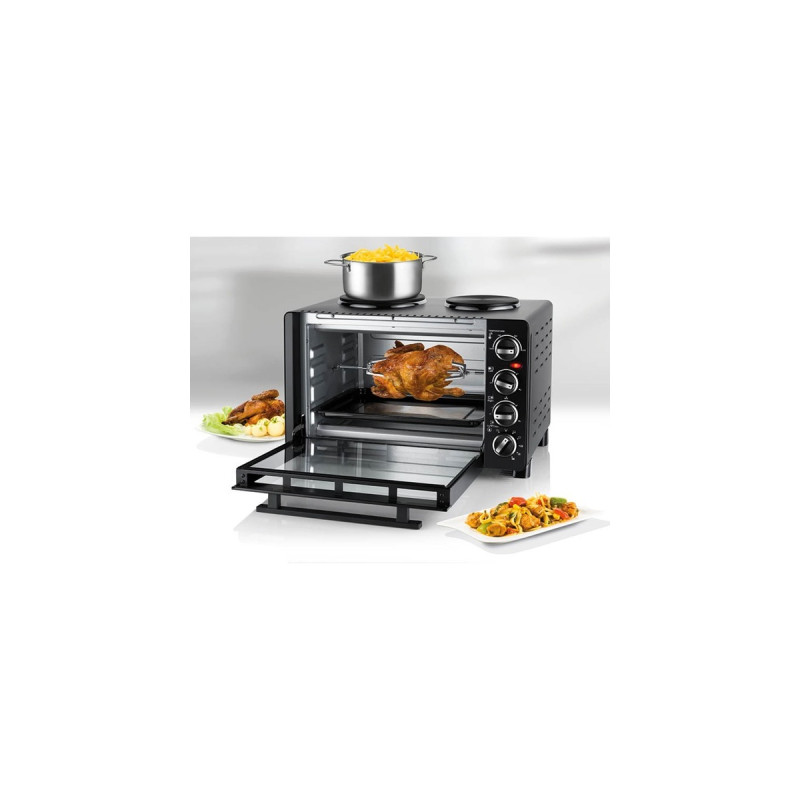 Unold Kleinküche All in One 68885, Mini-Backofen(schwarz)
