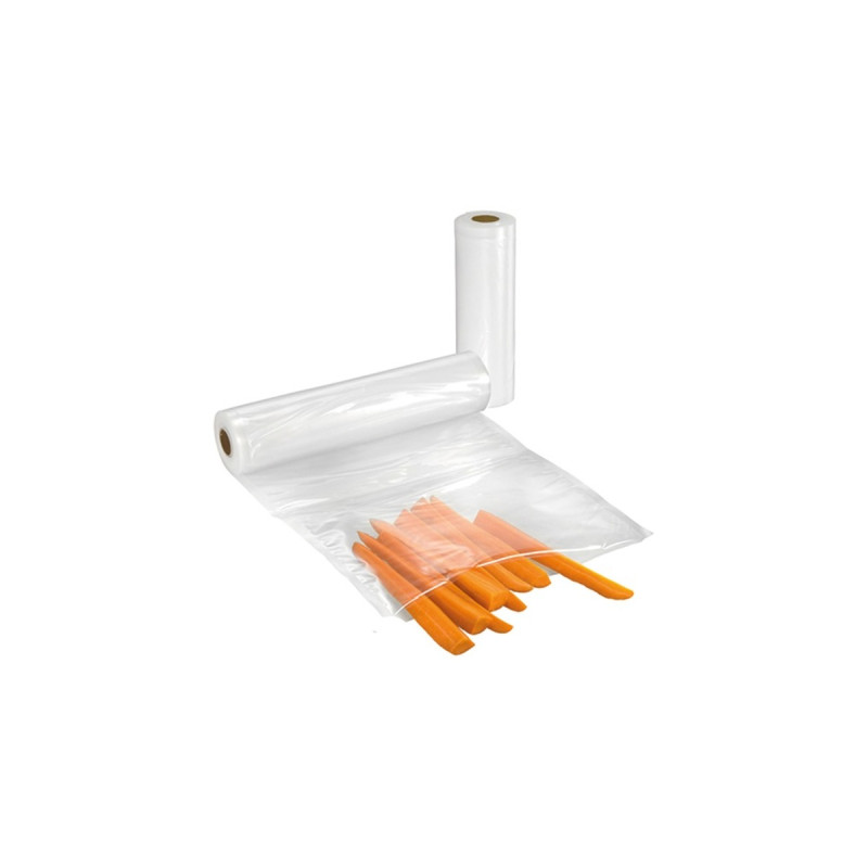 Unold Vakuum-Folienrolle, 28cm x 6 Meter, Vakuumier-Folien(transparent, 2 Rollen)