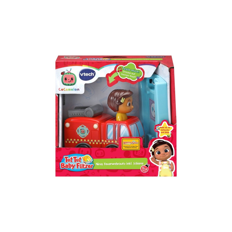 VTech Tut Tut Baby Flitzer - CoComelon Ninas Feuerwehrauto, Spielfahrzeug