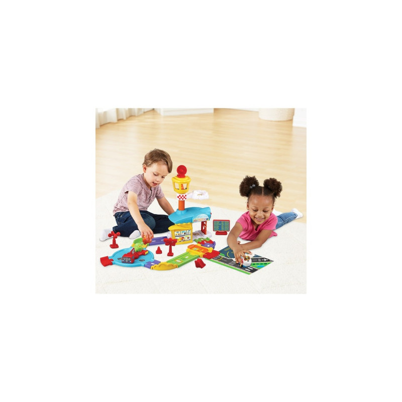 VTech Tut Tut Baby Flitzer - Fröhlicher Flughafen, Spielgebäude(mehrfarbig, Inkl. Tut Tut Baby Flitzer - Flugzeug)