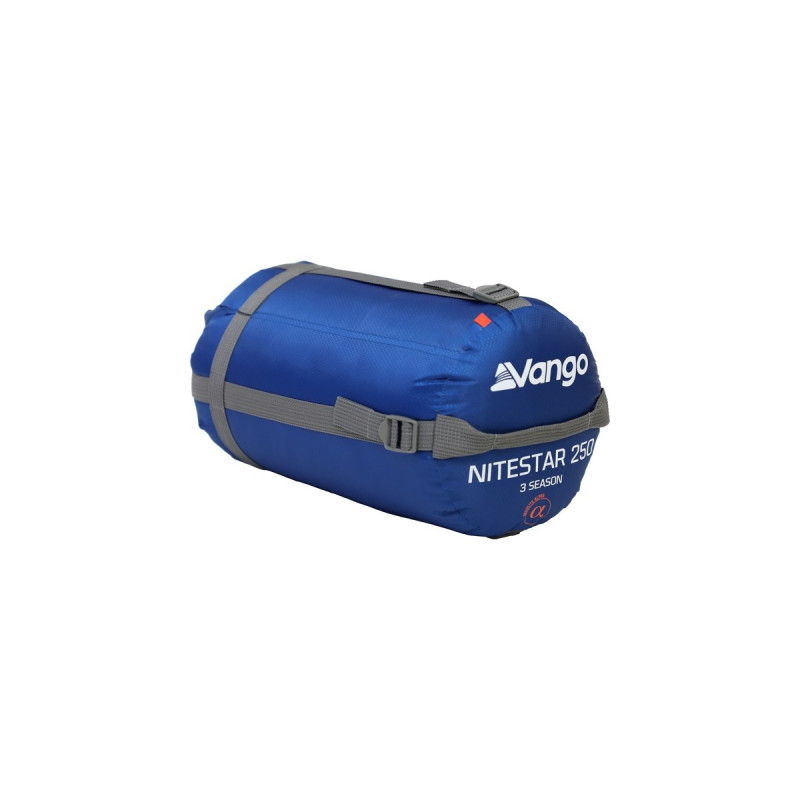 Vango Schlafsack Nitestar Alpha 250, Classic Blue(dunkelblau/rot, Modell 2024)