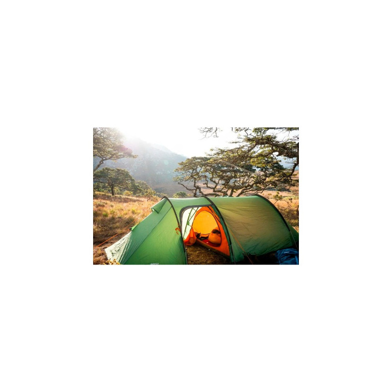 Vango Tunnelzelt Scafell 300 Plus(grün/orange, mit großem Vorraum für Gepäck, Modell 2024)