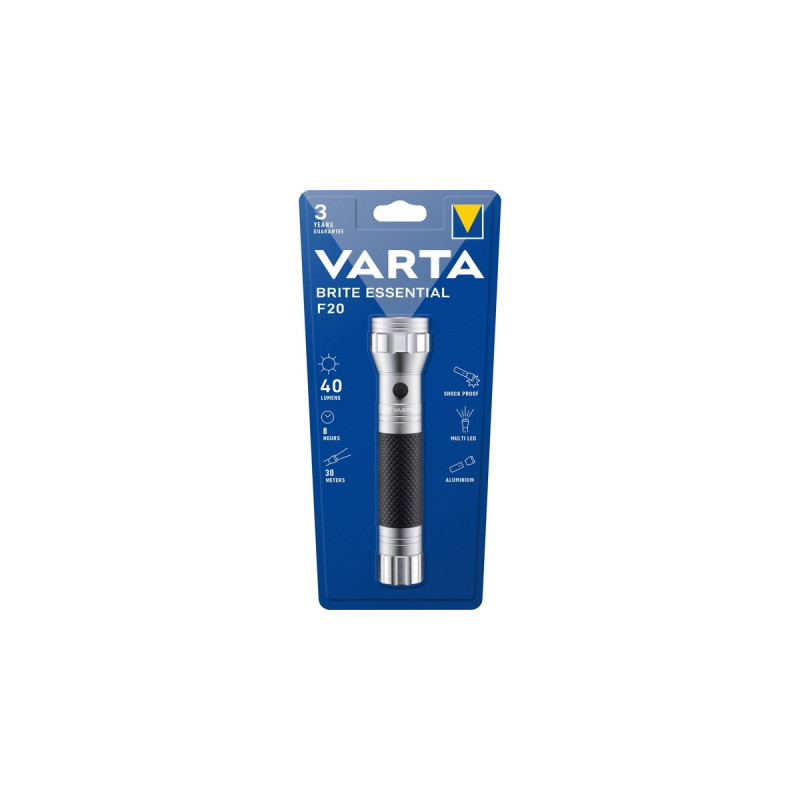 Varta Brite Essential F20, Taschenlampe(silber/schwarz)