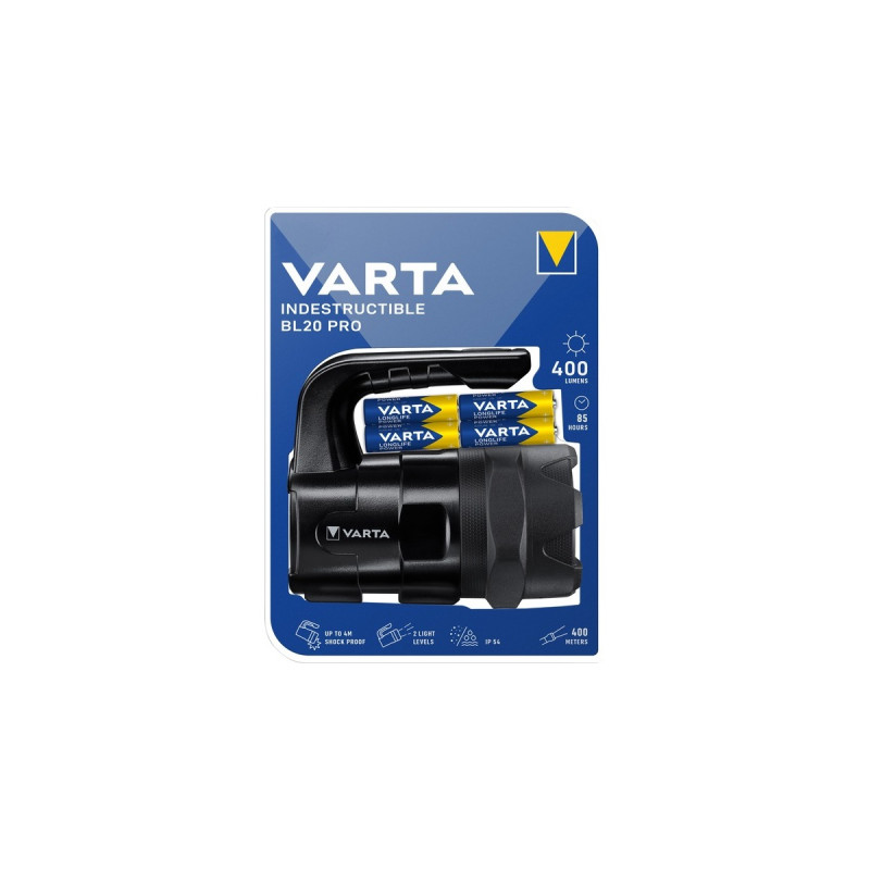 Varta Indestructible BL20 Pro, LED-Leuchte(schwarz)