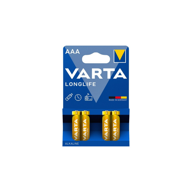 Varta Longlife AAA, Batterie(4 Stück, AAA)