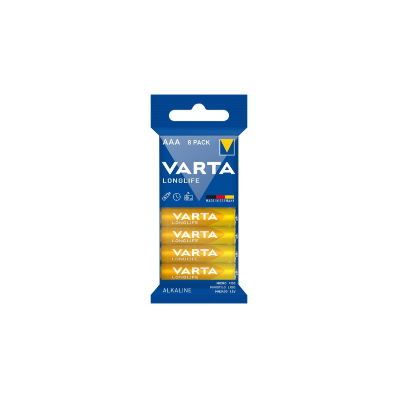 Varta Longlife, Batterie(8 Stück, AAA)