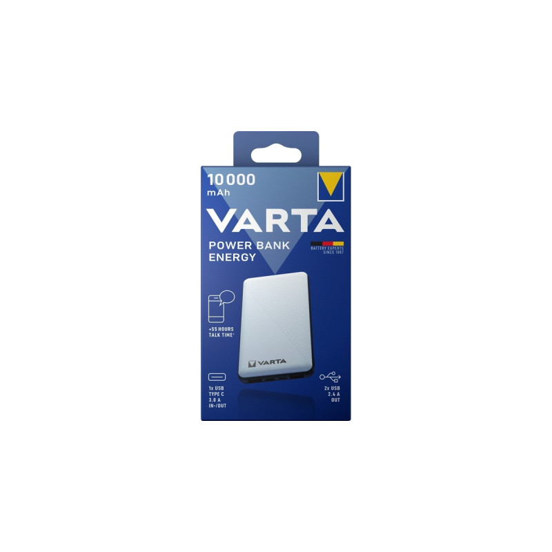 Varta Powerbank Energy 10000(weiß, 10.000 mAh)