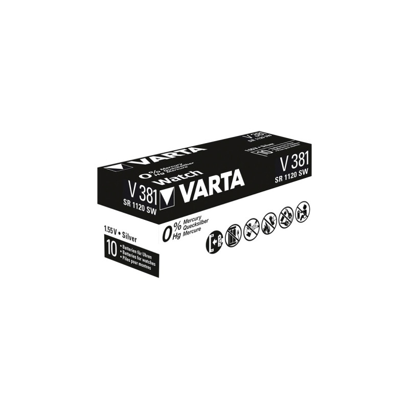 Varta V381 SR55, Batterie(10 Stück, V381)