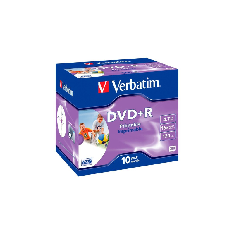 Verbatim DVD+R 4,7 GB, DVD-Rohlinge(16fach, 10 Stück)