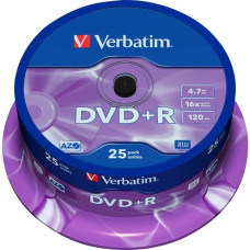 Verbatim DVD+R 4,7 GB, DVD-Rohlinge(16fach, 25 Stück)