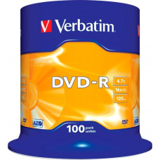 Verbatim DVD-R 4,7 GB, DVD-Rohlinge(16fach, 100 Stück)