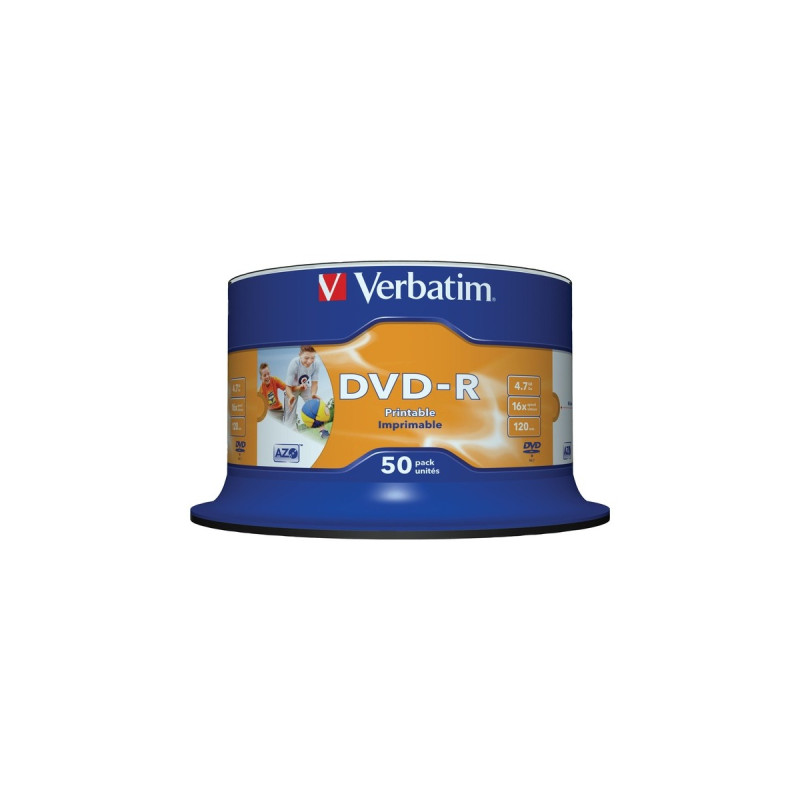 Verbatim DVD-R 4,7 GB, DVD-Rohlinge(16fach, 50 Stück)