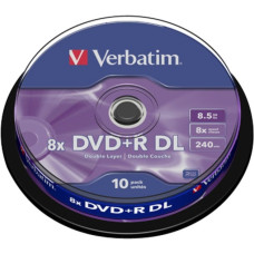 Verbatim DVD+R DL 8,5 GB, DVD-Rohlinge(8fach, 10 Stück)