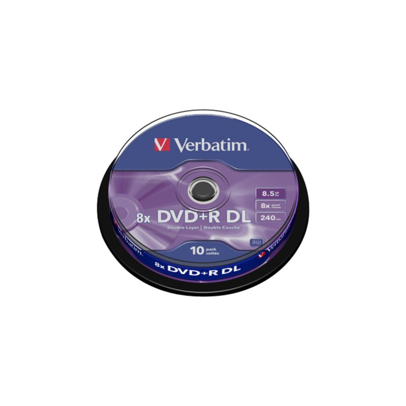 Verbatim DVD+R DL 8,5 GB, DVD-Rohlinge(8fach, 10 Stück)