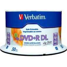 Verbatim DVD+R DL 8,5 GB, DVD-Rohlinge(8fach, 50 Stück, bedruckbar)