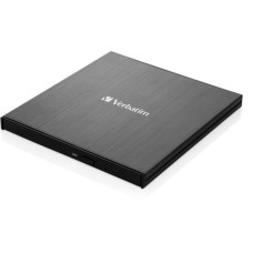 Verbatim Externer Slimline CD-DVD-Brenner, externer DVD-Brenner(USB-C 3.2 Gen 1 (5 Gbit/s))