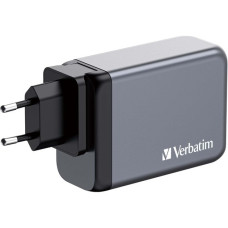 Verbatim GaN-Ladegerät 240W, 1x USB-A , 3x USB-C(grau, PD 3.0, QC 3.0)