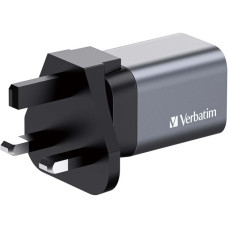 Verbatim GaN-Ladegerät 35W, 1x USB-A , 1x USB-C(grau, PD 3.0, QC 3.0)