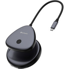 Verbatim Share My Screen USB-Wireless Adapter 4K mit Hub WDA-01(schwarz)