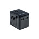 Verbatim Universal-Reiseadapter UTA-01, Reisestecker(schwarz, 2x USB-A)