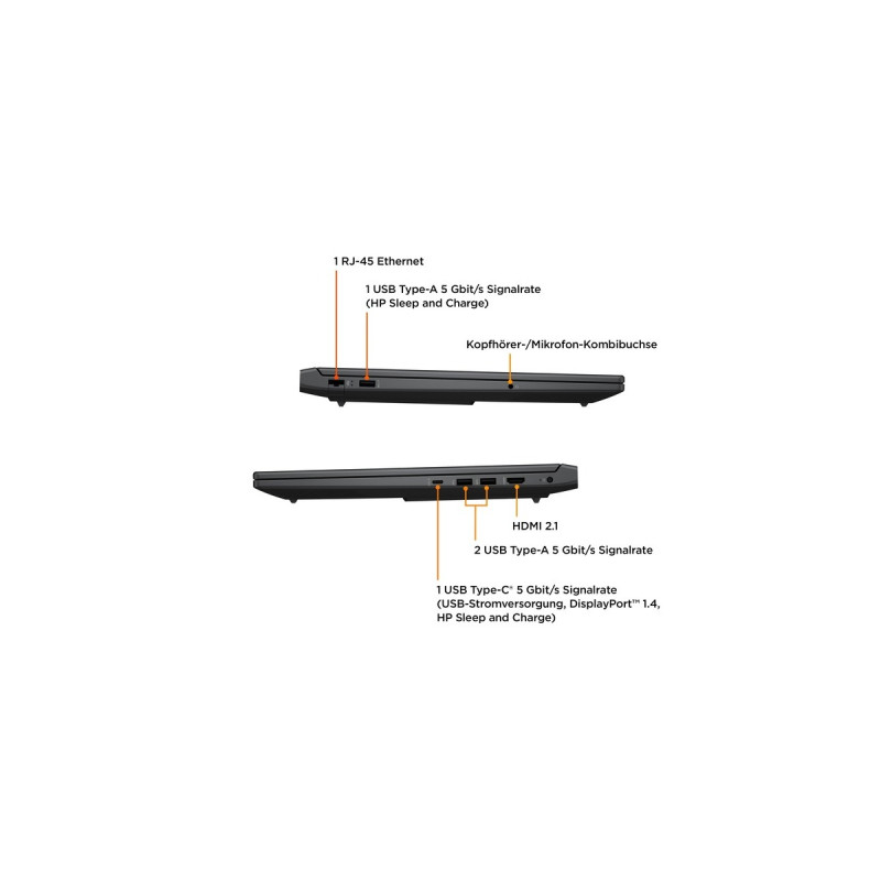 Victus by HP 16-s0152ng, Gaming-Notebook(grau, ohne Betriebssystem, 40.9 cm (16.1 Zoll) & 144 Hz Display, 512 GB SSD)