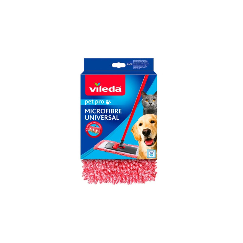 Vileda Ersatzbezug, für Bodenwischer Pet Pro MICROFIBRE UNIVERSAL, Wischbezug(rot)