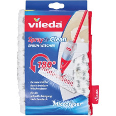 Vileda Ersatzbezug für Spray & Clean Sprühwischer, Wischbezug(weiß/rot)