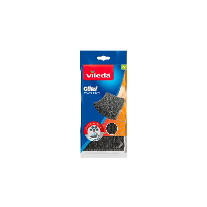 Vileda Glitzi POWER INOX Stahlschwamm, 2er Set(edelstahl)