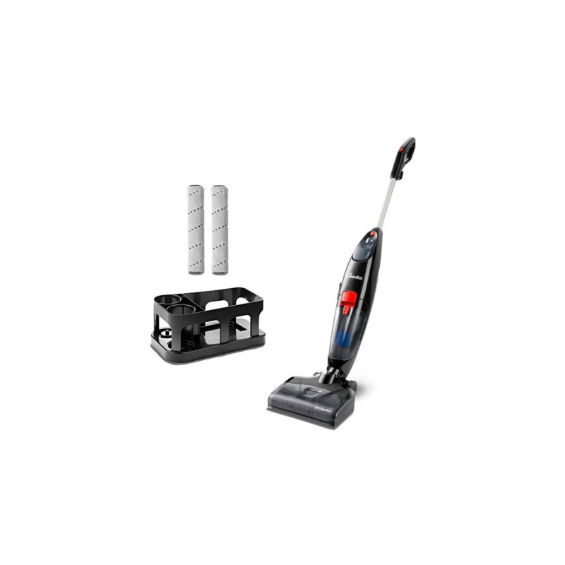 Vileda JetClean Pet, Nass-/Trockensauger(schwarz, inkl. 1 Ersatzrolle & Zubehörhalter)